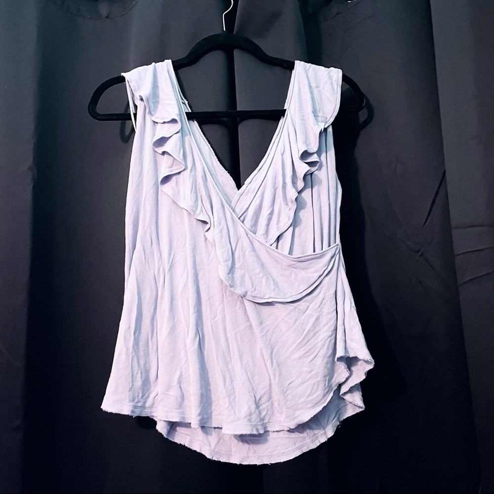 Free People Faux Wrap Ruffle Tank 🦄